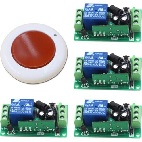 9V 12V 24V 1CH RF Wireless Remote Control Lighting Switch System Transmitter Receiver 1CH Relay Smart Home