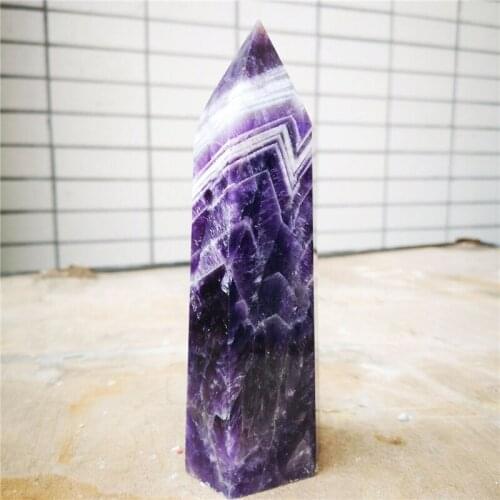 Big size natural Dream amethyst point quartz crystal reiki healing Free shipping
