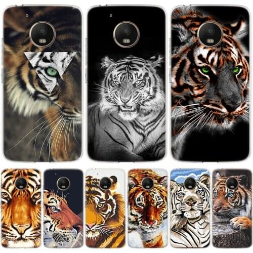 Abstract Tiger on moon Phone Case For Motorola Moto G9 G7 G8 G6 G5S E6 E5 Plus Power Play One Action Macro EU Gift Coque Cover