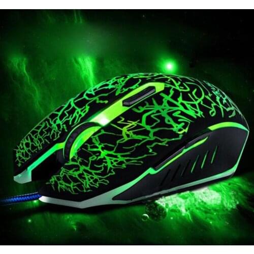 Ergonomic Wired Computer Mouse Colorful Backlight Optical Wired Gaming Mouse Mice 6 Buttons For Laptop PC Computer Desktop