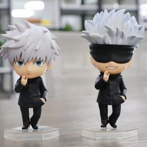 Anime Jujutsu Kaisen Figure Gojo Satoru Q Version PVC Megumi Nobara Satoru Figure for Fans Christmas Birthday Gift Toys