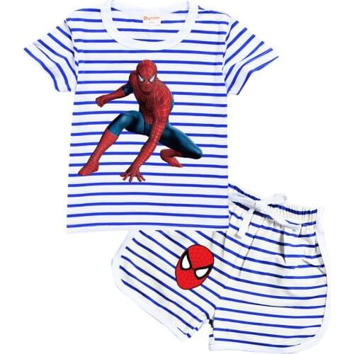 Children Clothing Set Boys Summer SpiderMan T Shirt +Pant 2pcs Sport Suit Toddler Baby Suit Kids Clothes Casual Fashion