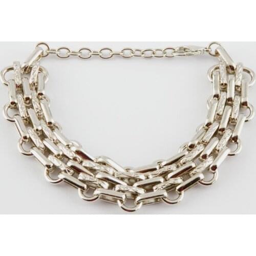 Metal Figured With Pearl Bracelet