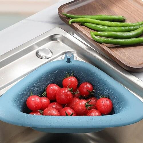 Multifunction Sink Organizer Plastic Fruit Basket Home Kitchen Organizer And Storage Suction Cup Sink Drain Rack