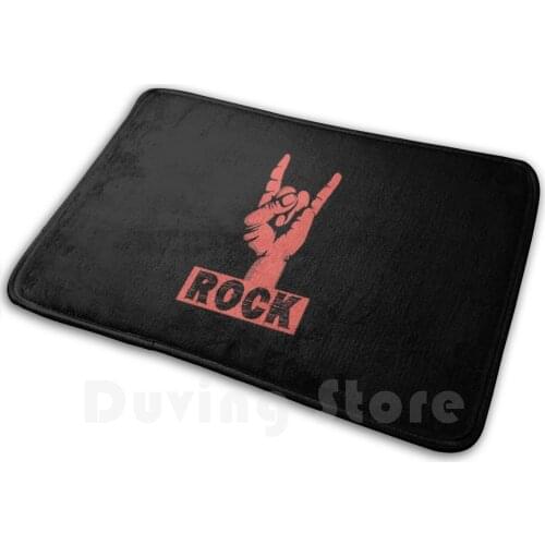 Music Mat Rug Carpet Anti-Slip Floor Mats Bedroom Kids Black Man Women Music Bands Rock T Short Ac Roll Stone