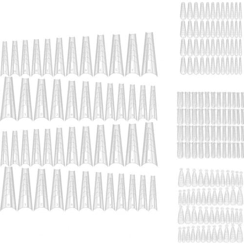 120Pcs/Set Fake Nail Set Transparent Nails Decoration Full Cover Extension False Nail Mold Manicure Salon Tools