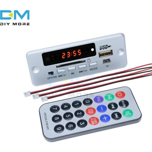 Mini 5V MP3 Decoder Board Bluetooth Call Decoding module MP3 FM WAV U-Disk & TF Card USB With 2*3W Amplifier Remote Controller
