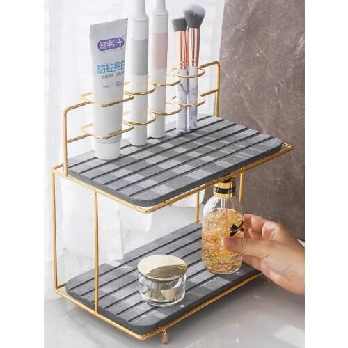 Nordic Diatomite Electric Toothbrush Holder Desktop Cosmetic Organizer Bathroom Storage Rack Accessories Makeup Brush Shelf