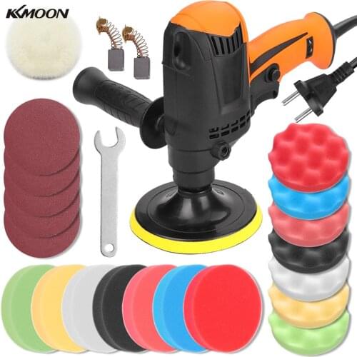 KKMOON Multifunctional Six Gears Adjustable Speed Car Electric Polisher 980W Waxing Machine Automobile Furniture Polishing Tool