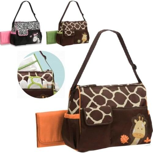 Hot Giraffe Zebra Mummy Bag Large Capacity Multi-Function Foreign Trade Fashion Carter Mummy Bag Womens Shoulder Diaper Bag