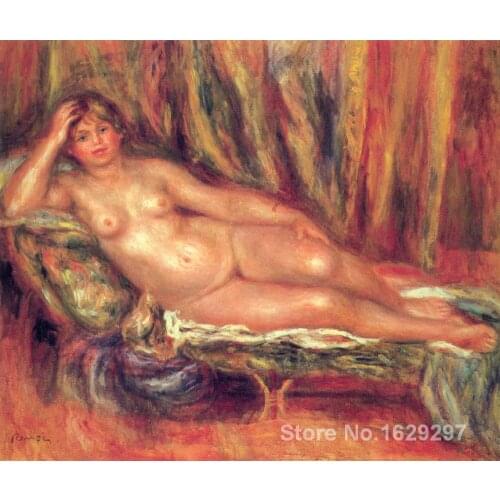 Sell paintings online Pierre Auguste Renoir reproduction of Nude on a Couch High quality Hand-painted