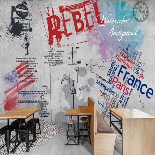 Dropshipping Colomac Decoration Mural Street Graffiti Concrete Wall Grey Wallpaper Wallpaper Bedroom Tapeta 3d Do Sypialni