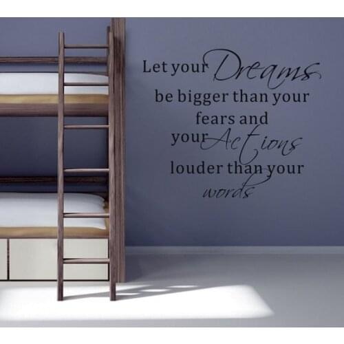 Let Your Actions Louder Than Your Words Wall Sticker Kids Room Wall Decal Inspirational Vinyl Quote Nursery Decor N109
