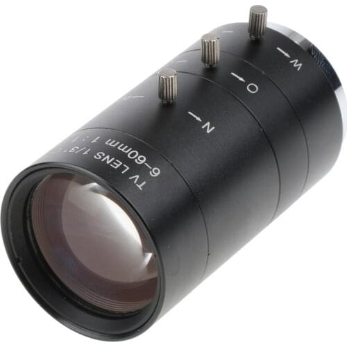 Manual Iris Zoom 6-60mm CS C Mount Lens for TV Microscope 1/3 inch CCD Chips