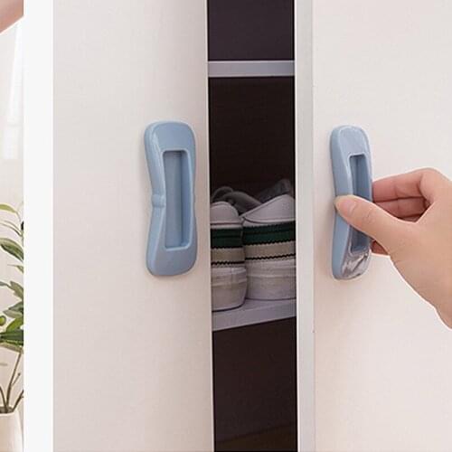 2Pcs Self-Adhesive Durable Doorknob Drawer Knob Ready-to-Use Cabinet Humanized Handle Auxiliary Tool Window Door Closet Decor