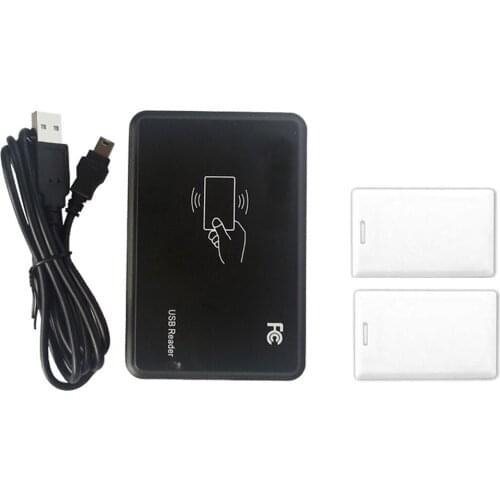 Free shipping 125KHZ access control card copier/duplicator T5557 em4305 id card writer usb port+2pcs cards