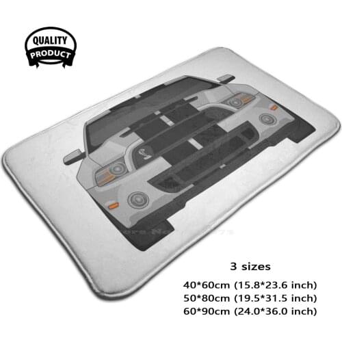 Shelby Gt500 Grey 3D Soft Non-Slip Mat Rug Carpet Foot Pad Gt500 Shelby Car Cars Gt American Muscle Muscle Car Gt350 Automotive