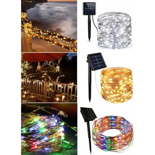 LED Outdoor Solar Lamp String Lights 60/100 LEDs Fairy Holiday Christmas Party Garland Solar Garden Waterproof 6/10m Solar Light
