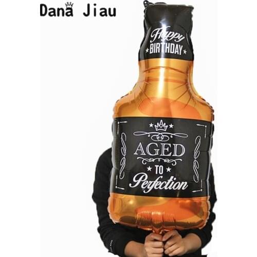 Wine bottles 91*46cm Whiskey Balloon 30 years old Happy Birthday Party Decor Aged To Perfection holiday Theme