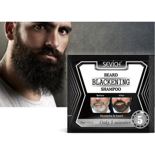 1/3pcs Efficient Blackening Beard Shampoo Black Beard Shampoo Beard Coloring Liquid Beard For Men Beard Hair Color Dye Tools