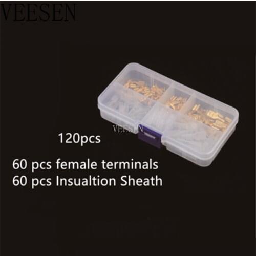 120/180/200/320Pcs /Set Insulated Wire Connector Electrical Wire Crimp Terminals 2.8/4.8/6.3mm Spade Connectors Assortment Kit