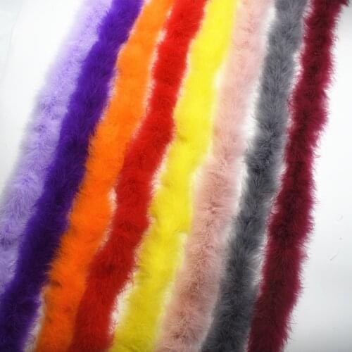 2Meters 25 Grams Black Feathers Turkey Marabou Feather Boa Shawl Scarf Wedding Feathers Decoration Trim Dyed Feathers for Crafts