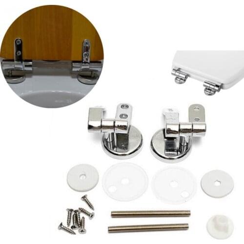 2pcs Universal Seat Hinge with fittings flush toilet cover Fixing connector Alloy bisagra wc toilet lid hinge repair hardware