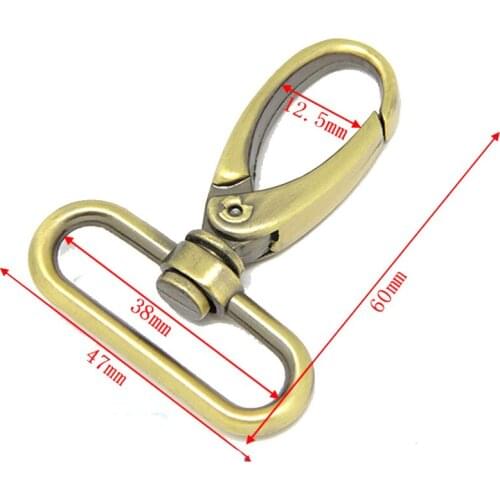 40 pcs 1 1/2 inch (38mm) Bronze Swivel Snap Hook