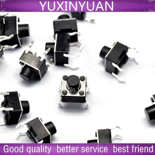 6 * 6 * 7 mm light touch switch vertical switch/button switches 4 feet 10pcs/lot AliExpress
