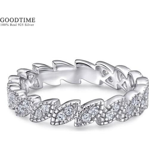 Noble Women Leaf Zircon Ring Pure 925 Sterling Silver Wedding Engagement Ring Jewelry Accessories Anniversary Gift For Girl