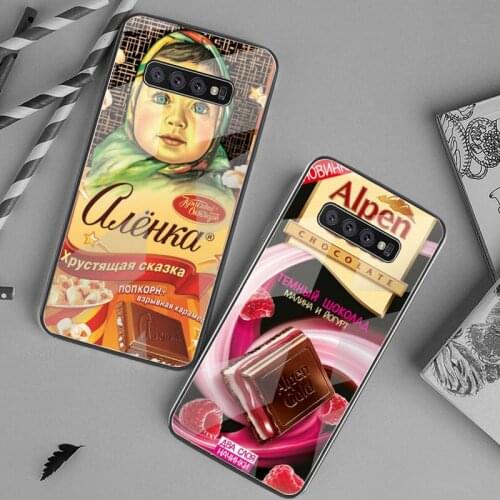 Alenka Bar Chocolate Phone Case Tempered Glass For Samsung S20 Plus S7 S8 S9 S10 Plus Note 8 9 10 Plus