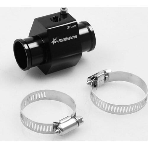 Car Water Temperature Temp Sensor Gauge Radiator 28mm-40mm Hose Joint Pipe Adapter Good Heat Conduction Effect Lustrous Durable