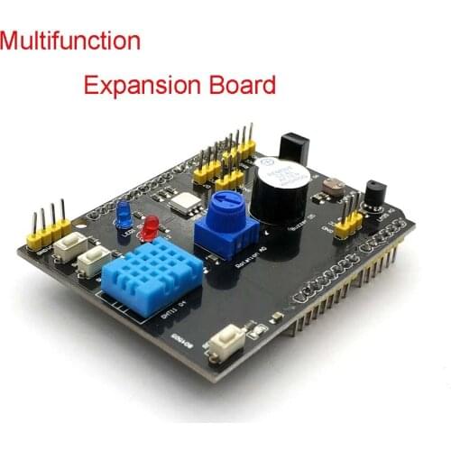 DHT11 LM35 Temperature Humidity Sensor Multifunction Expansion Board Adapter For UNO R3 RGB LED IR Receiver Buzzer I2C