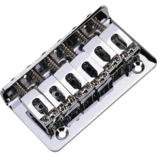 Chrome 6 String Tremolo Saddle Bridge For Children Electric Guitar