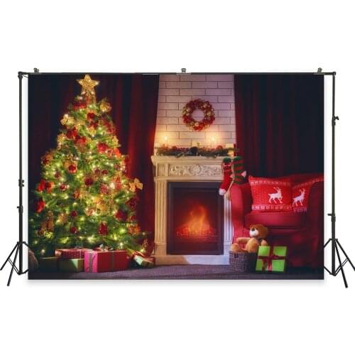HUAYI Photography Backdrops Christmas Photo Background Christmas Xmas Family Party Decor Banner Studio Photobooth BackdropXT6201
