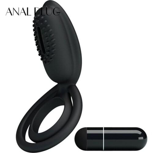 Vibrator Ring Cock Silicone Rings Reusable Vibrating Penis Delay Ring Lasting Cock Sex Toys for men for couple Ring