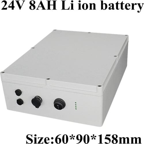 24V 8Ah Lithium Ion 3.7v 18650 Li-ion Battery Pack with Bms for 250w 300w Electric Bicycle Motor+29.4V 2A Charger