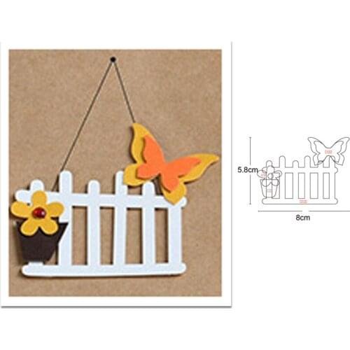 Metal Cutting Dies butterfly fence 2020 new die template for DIY Scrapbooking Album Decor Embossing Card Crafts Die Cut