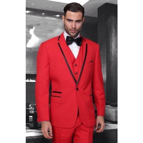 Mens Suits Groom Tuxedos Groomsmen Wedding Party Dinner Best Man Suits Blazer Custom Made (Jacket+Pants+Vest+Tie) NO:723