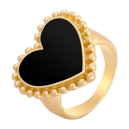 VG 6YM New Fashion Creative Water Drop Heart-Shaped Hot Lady Ring Selling Womens Birthday Party Jewelry Dropshipping Gifts