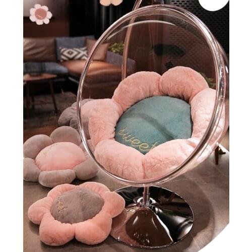 Winter Warm Seat Cushion Mat for Single Hanging Swing Basket Chair Dining Office Chairs Thicken Round Cushion