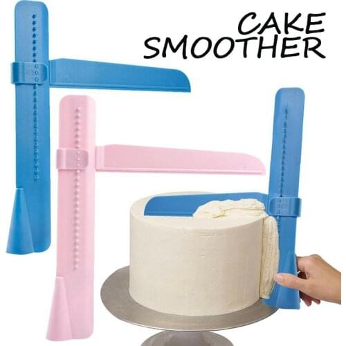 Adjustable Cake Scraper Smoother Fondant Spatulas Cake Edge Smoother Cream Decorating DIY Bakeware Tableware Kitchen Baking tool