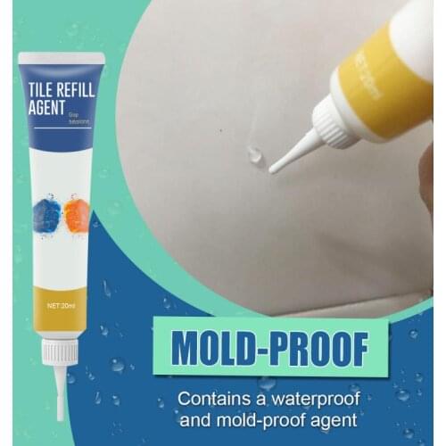 Tile Repair Agent Pen White Tile Refill Grout Pen Tile Gap Repair Wall Repair Cream Porcelain Filling Mouldproof Cleaner Agent