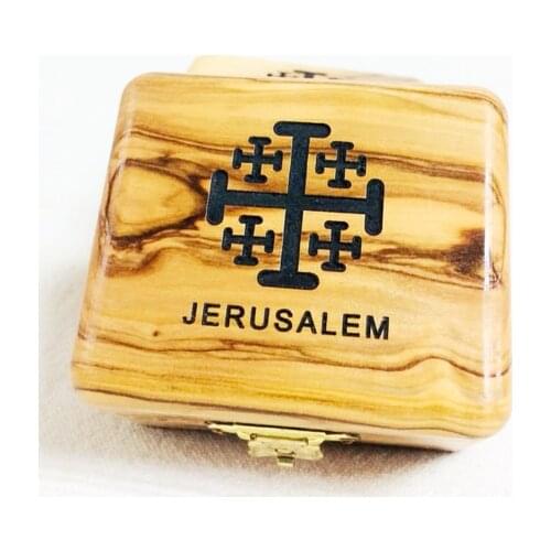 Catholic Holy Relic Bethlehem Holy Cross Olivewood Storage Box