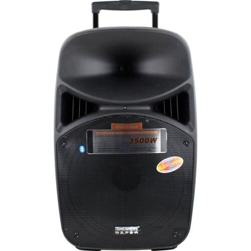 TEMEISHENG 15 inch big power trolley portable dj stage speakers