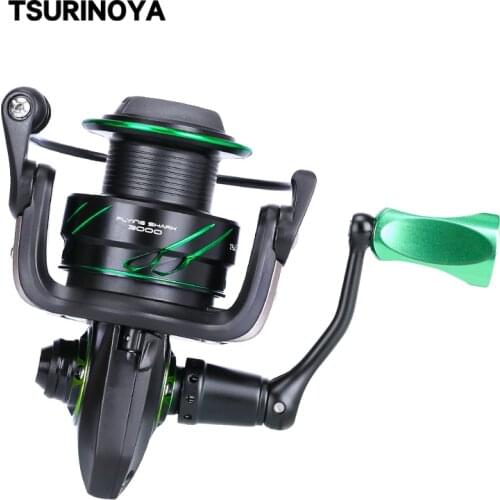 TSURINOYA Saltwater Spinning Fishing Reel Flying Shark 2000 3000 12BB 6.2:1 High Gear Ratio 8kg Full Metal Sea Fishing Wheel