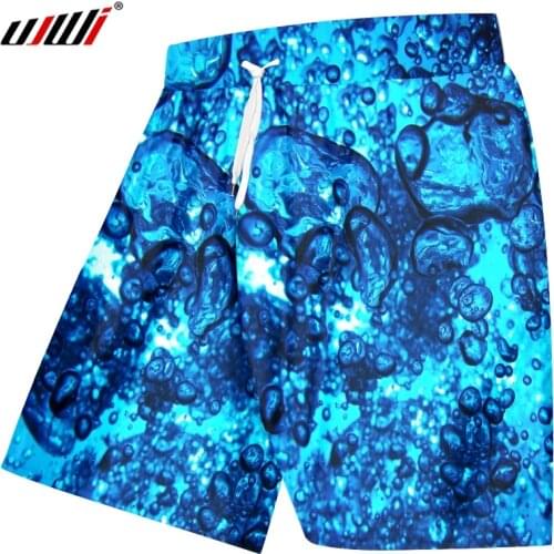 UJWI Summer New Beach Shorts Trend 3D Printed Water Droplets Ocean Sets Colorful Plus Size 5XL Costume Men Spring Shorts