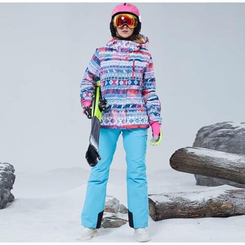 Ladies Snowboard Skiing Suits Windproof Waterproof Thermal Breathable Jacket and Pants Ski set Outdoor Mountaineering Clothing