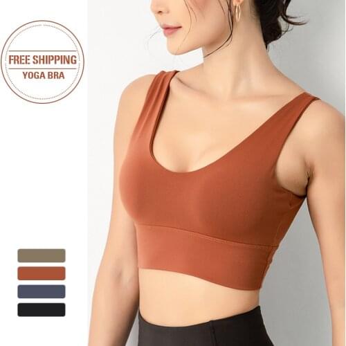 Women Bra Breathable Sports Bra Anti-sweat Shockproof Padded Sports Bra Yoga Top Athletic Gym Running Fitness Workout Sport Tops