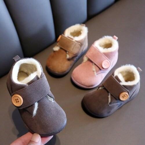 Winter 2020 baby girl boy snow boots warm plush baby toddler shoes soft bottom non-slip children shoes children boots